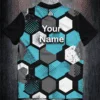 Grunge Hexagon Blue - Image 2