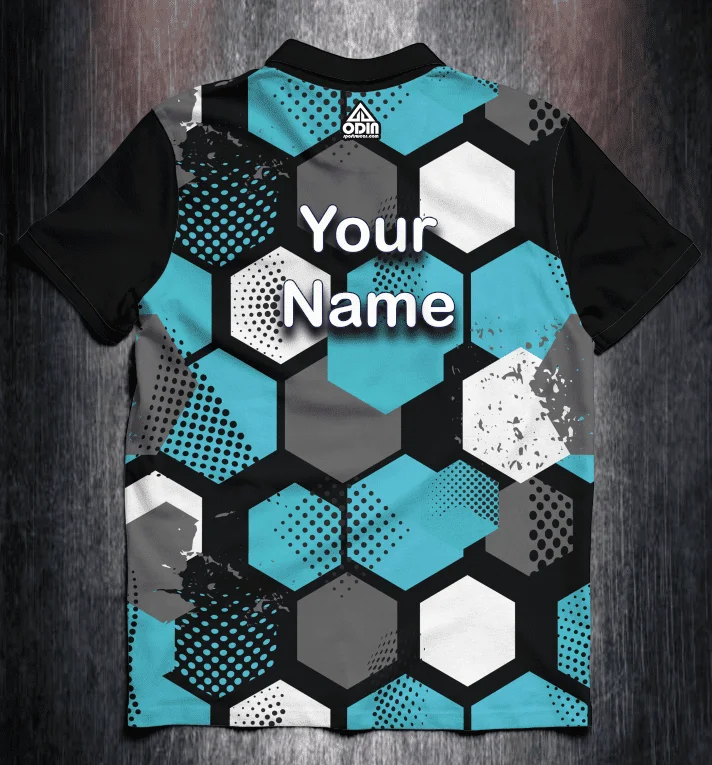 Grunge Hexagon Blue - Image 2