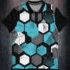 Grunge Hexagon Blue