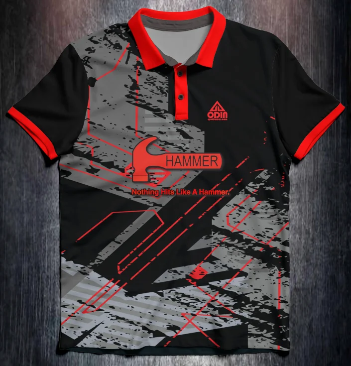 Hammer Grunge Lines Red